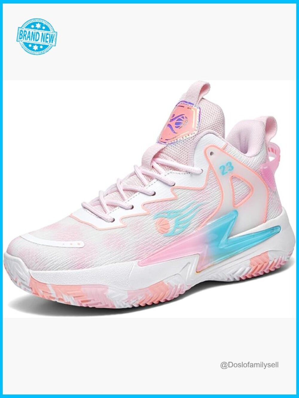 Breathable Athletic Sneakers Supportive Basketball Shoes Fashion Running Gym